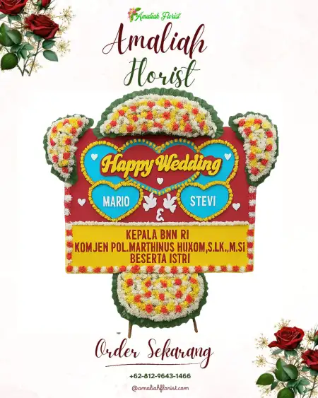Papan Bunga Pernikahan Ngargoretno